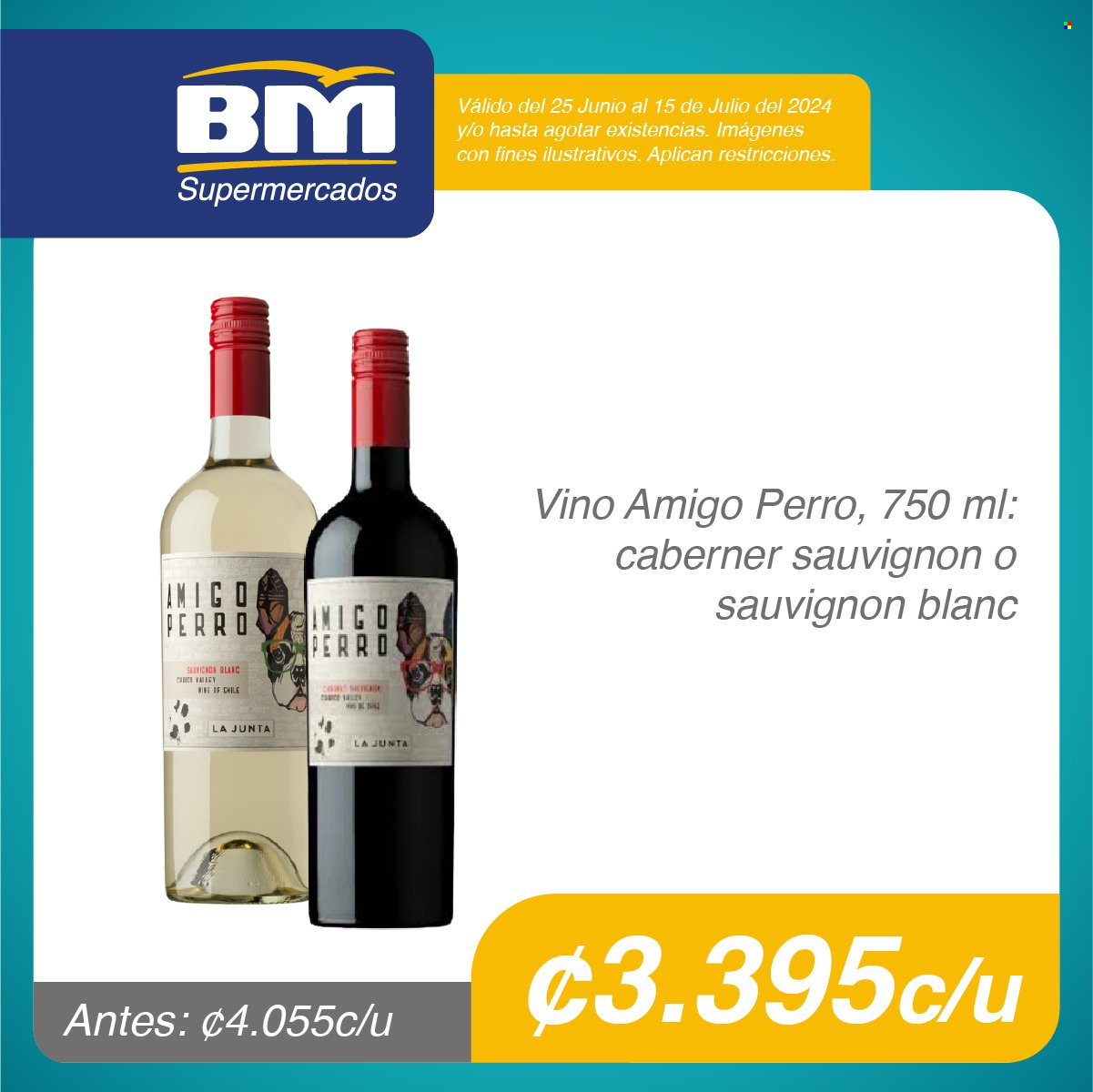 thumbnail - Folleto actual Supermercados BM - 25.6.2024 - 15.7.2024 - Ventas - bebida alcohólica, vino, vino blanco, Sauvignon Blanc, Sauvignon. Página 4.